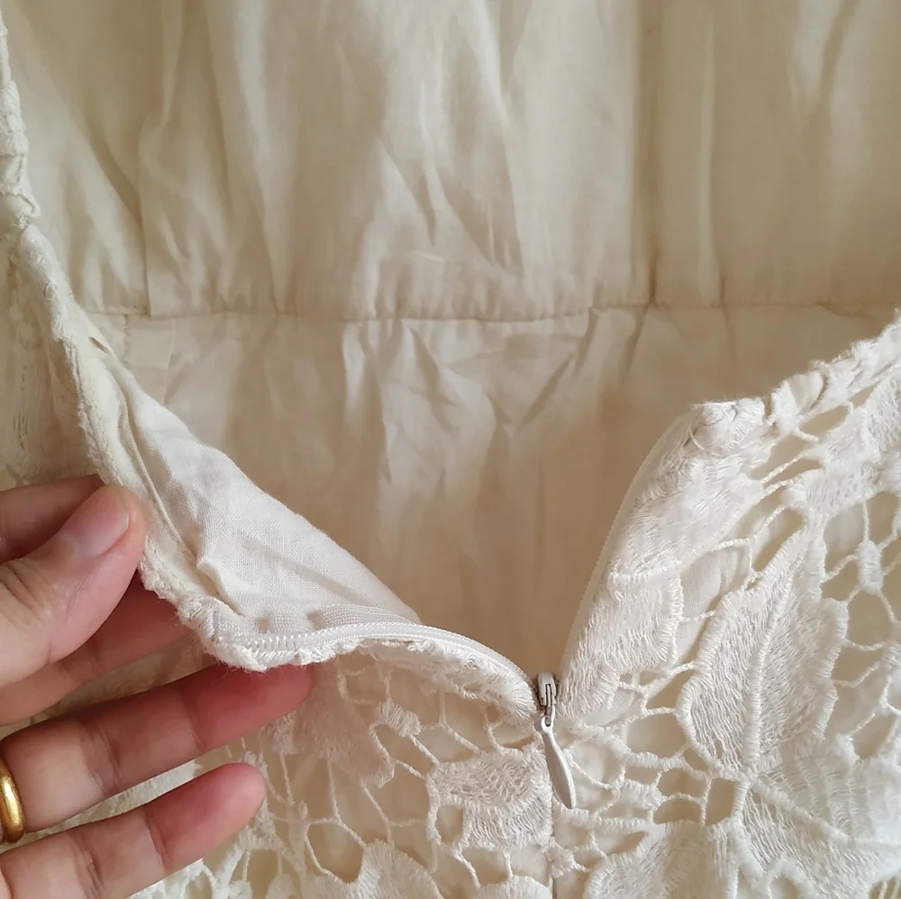 ZARA crochet lace open back sheath dress - Picture 5 of 17